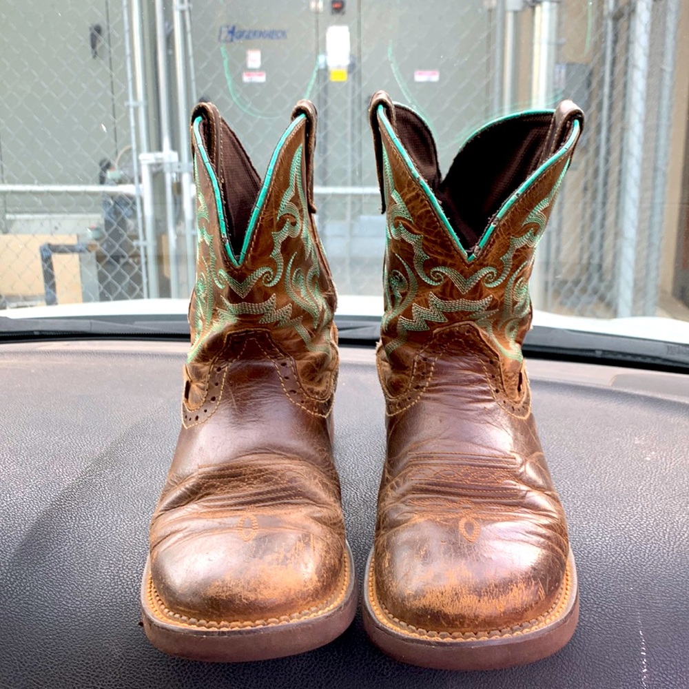 They are tearing on the left boot where the bottom meets the top